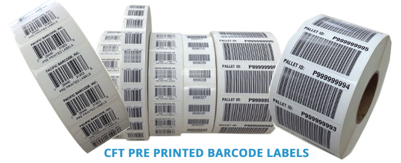Pre printed barcode labels from CFT Barcoding LAbels Johannesburg Pre printed barcode labels